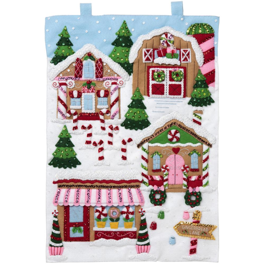 Gingerbread Lane Felt Wall Hanging Kit